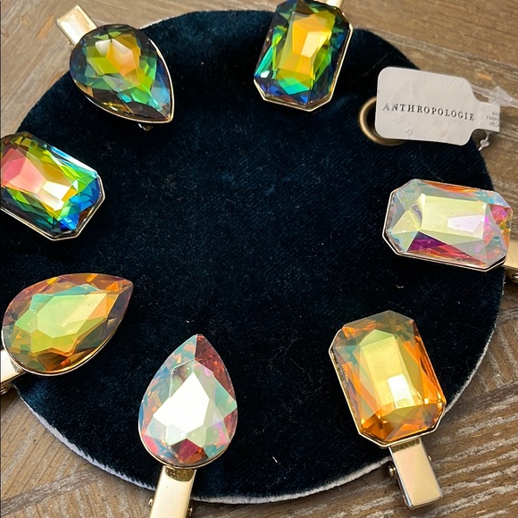 Anthropologie Accessories - Anthropologie Iridescent Gem Clips new